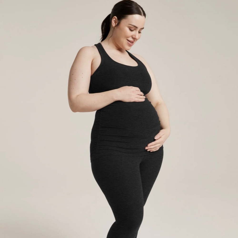 Beyond Yoga Black Maternity Racerback Tank Top
